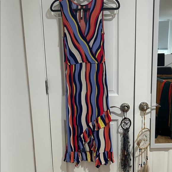 Anthropologie Dresses & Skirts - Anthropologie Multicolor Striped High Low Dress